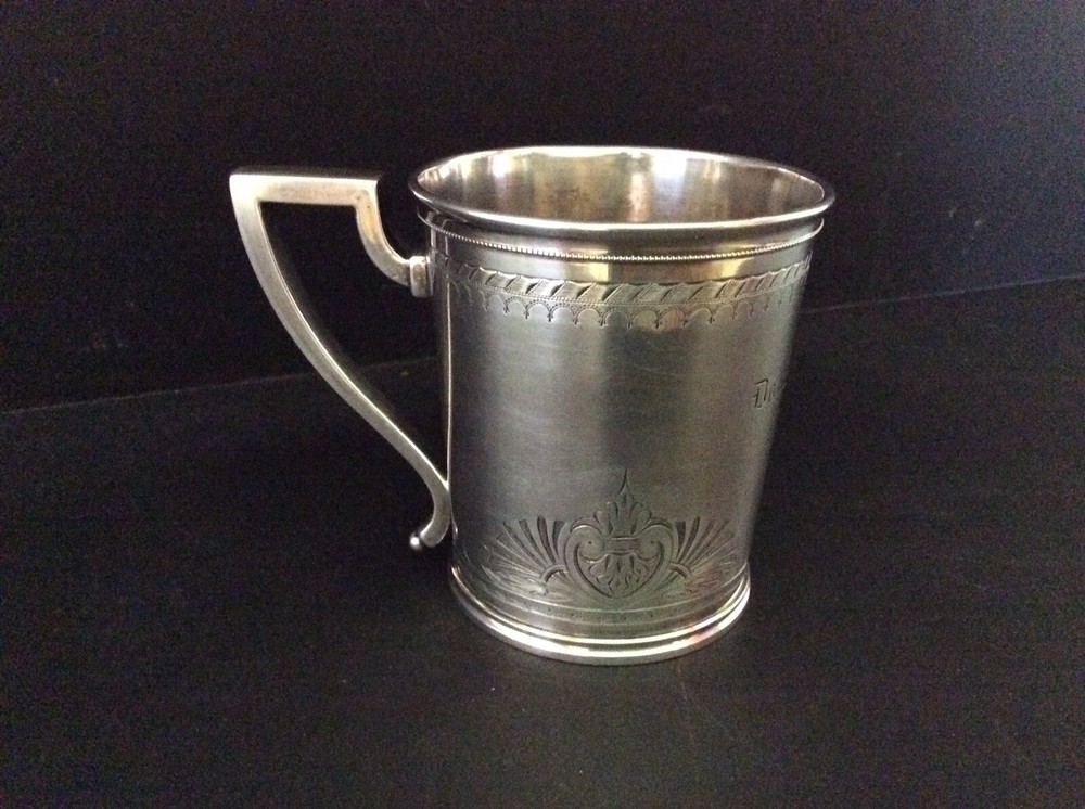 1868 Gorham Sterling Silver Presentation Christening Mug