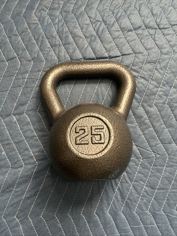 25lb Kettlebell Cast Iron Black - Athletic Works