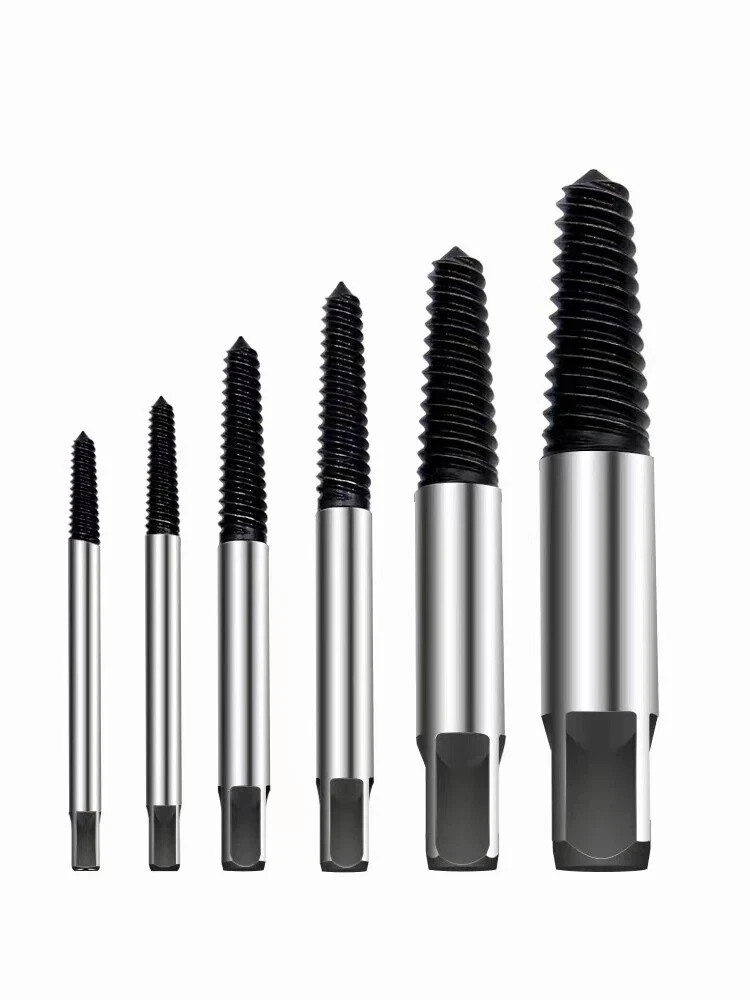 6Pcs Screw Extractor Set Hex Head Multi-Spline Easy Out Bolt Extractor Sets