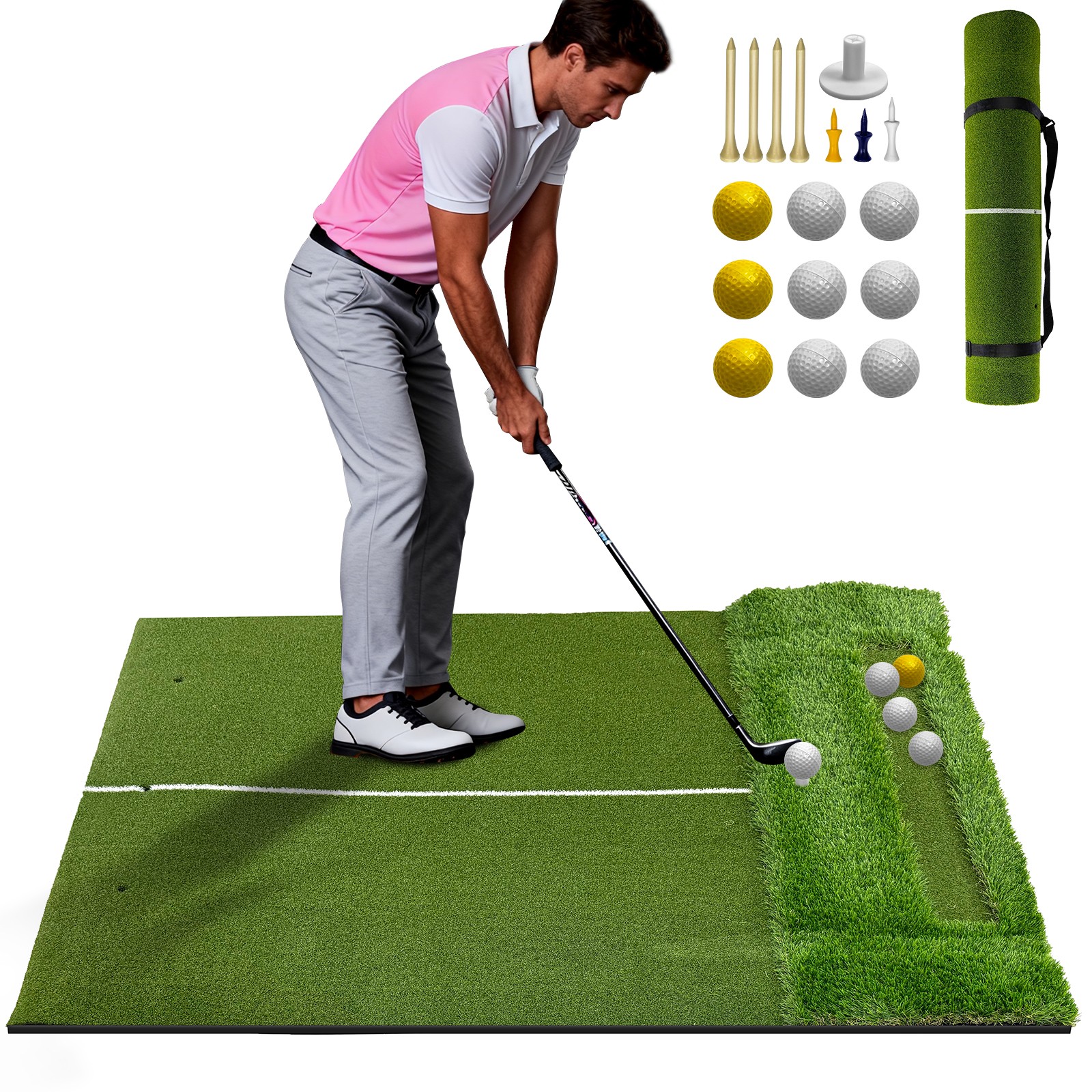 Thickened Golf Mat: 5X4Ft Heavy-Duty Golf Hitting Mats Practice Outdoor