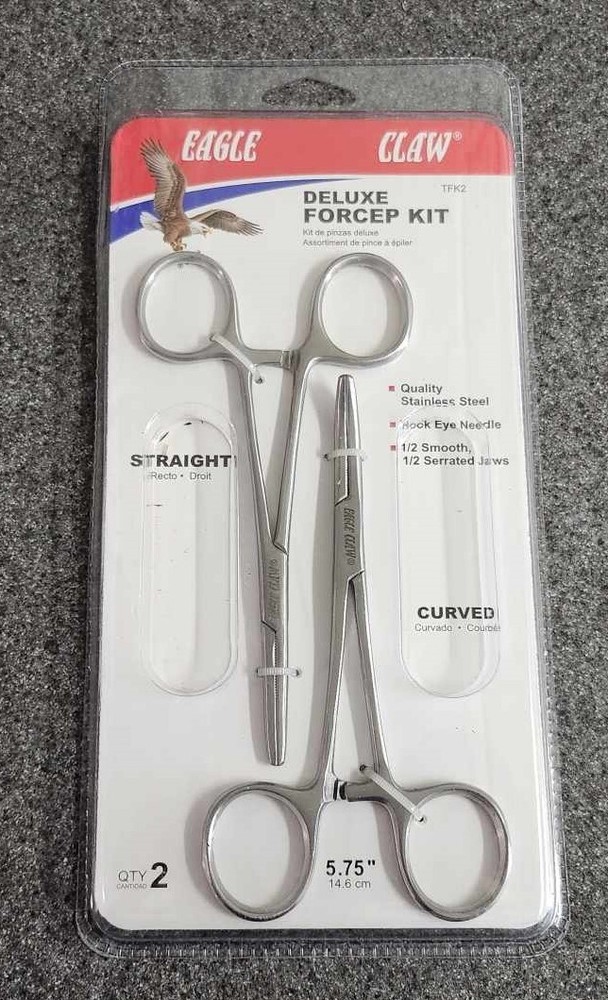 Eagle Claw Straight and Curved Tip Forceps Kit TFK2