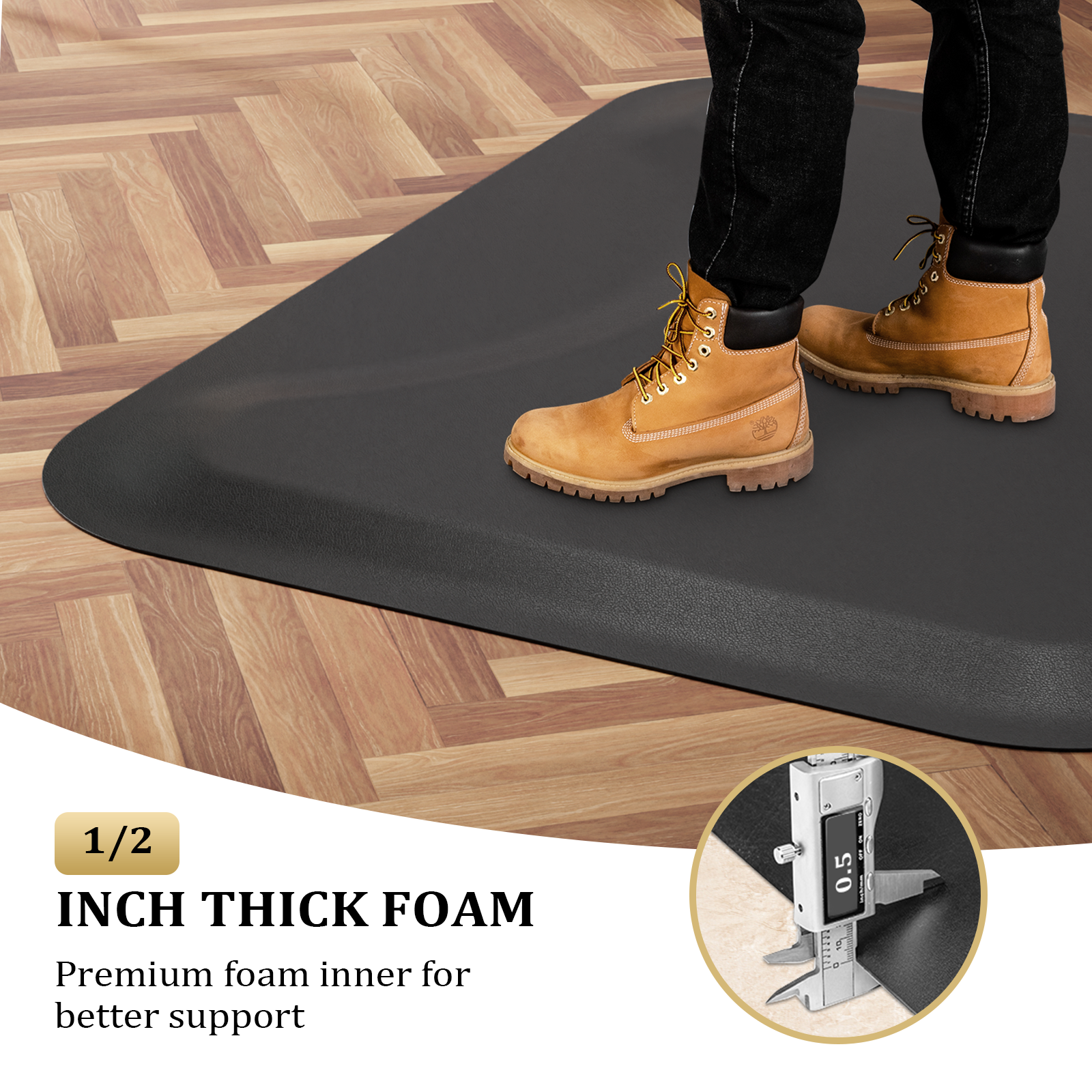 Salon Mat,Anti Fatigue Floor Mat for Hair Stylist,Salon Barber Chair-Rectangular