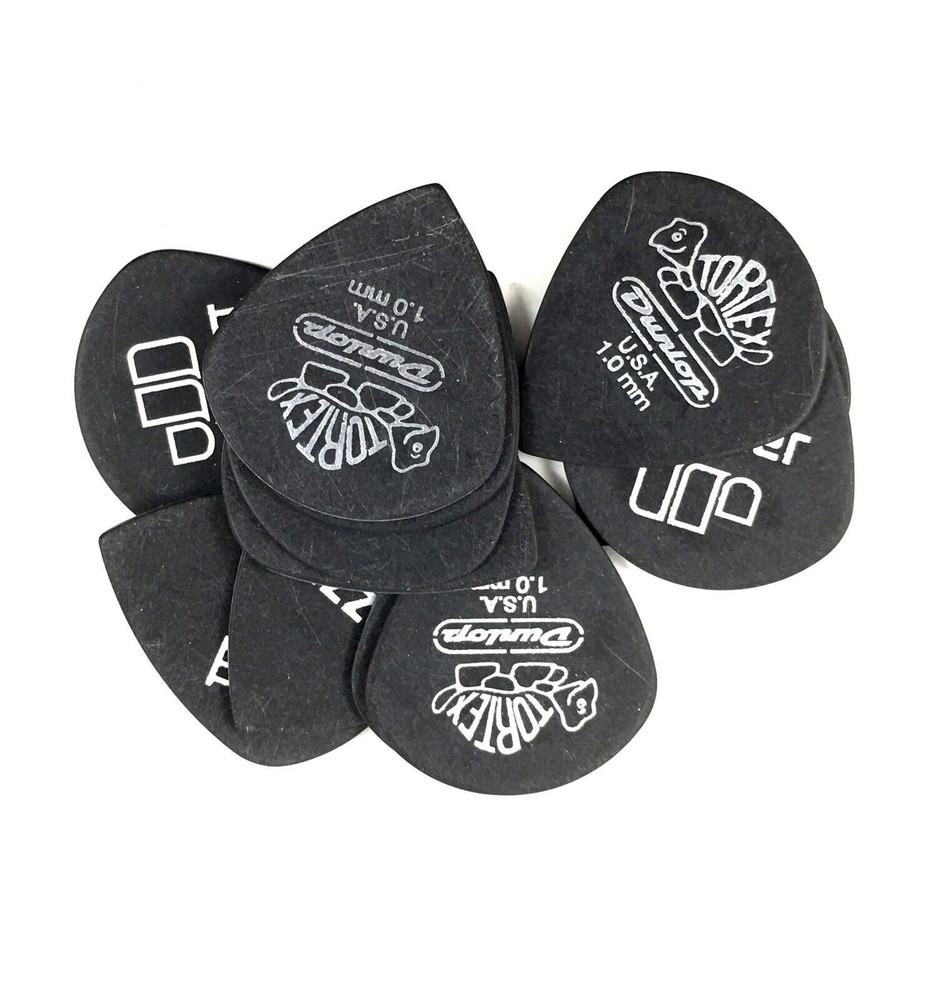 Dunlop Guitar Picks 12 Picks Tortex Pitch Black Jazz 1.0mm 482P1.0