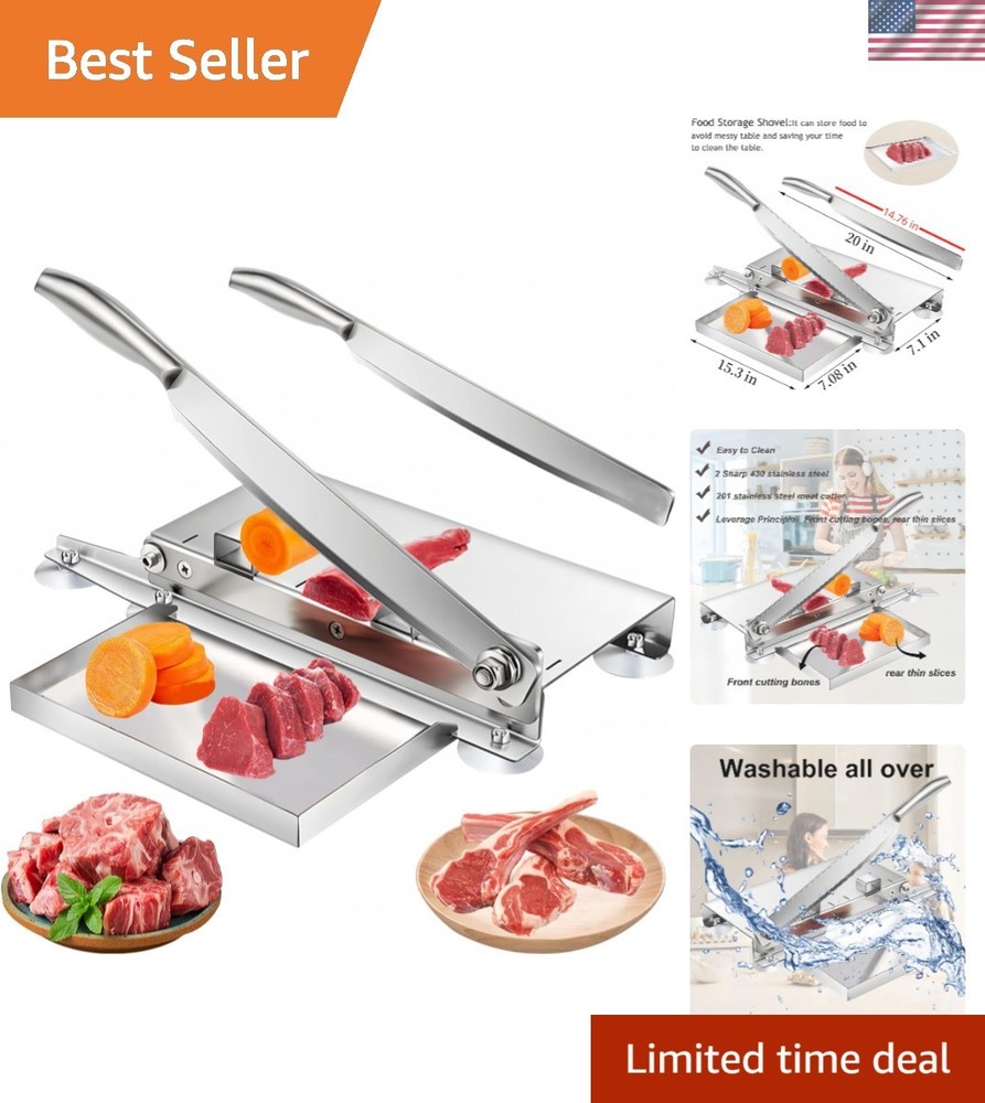 20 Inches - Stainless Steel 2 Sharp Blades-Replaceable blades, Meat Cutter fo...