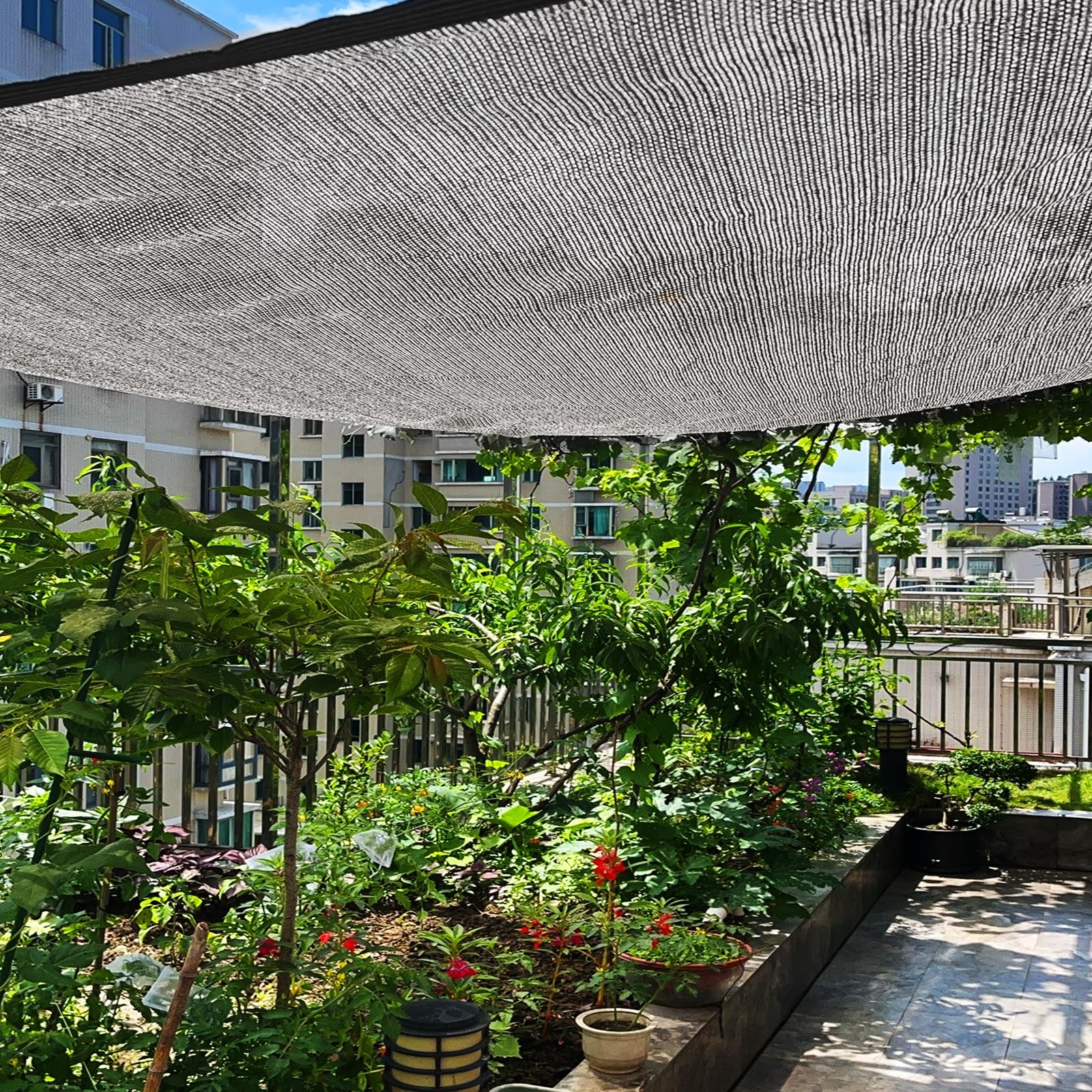 BXAEYIPOR Shade Cloth-80% Aluminum Sunblock Neting,Durable Mesh Tarp with Gromme