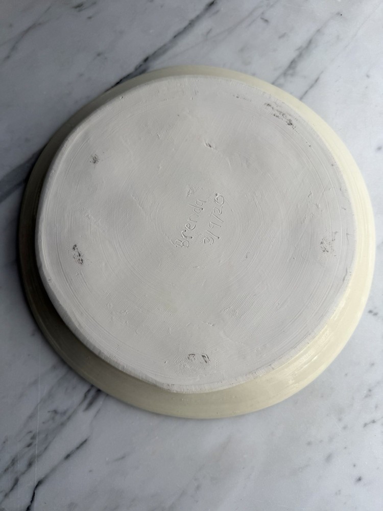 9.5” Deviled Egg Serving Dish, Handmade Pottery, Pastel Colors, Spring, Easter