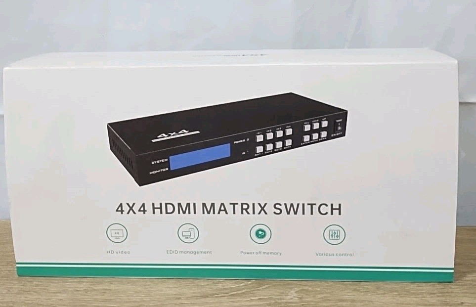 4x4 HDMI Matrix Switch Yinker HD414-A Various Controls (#E1-A2)