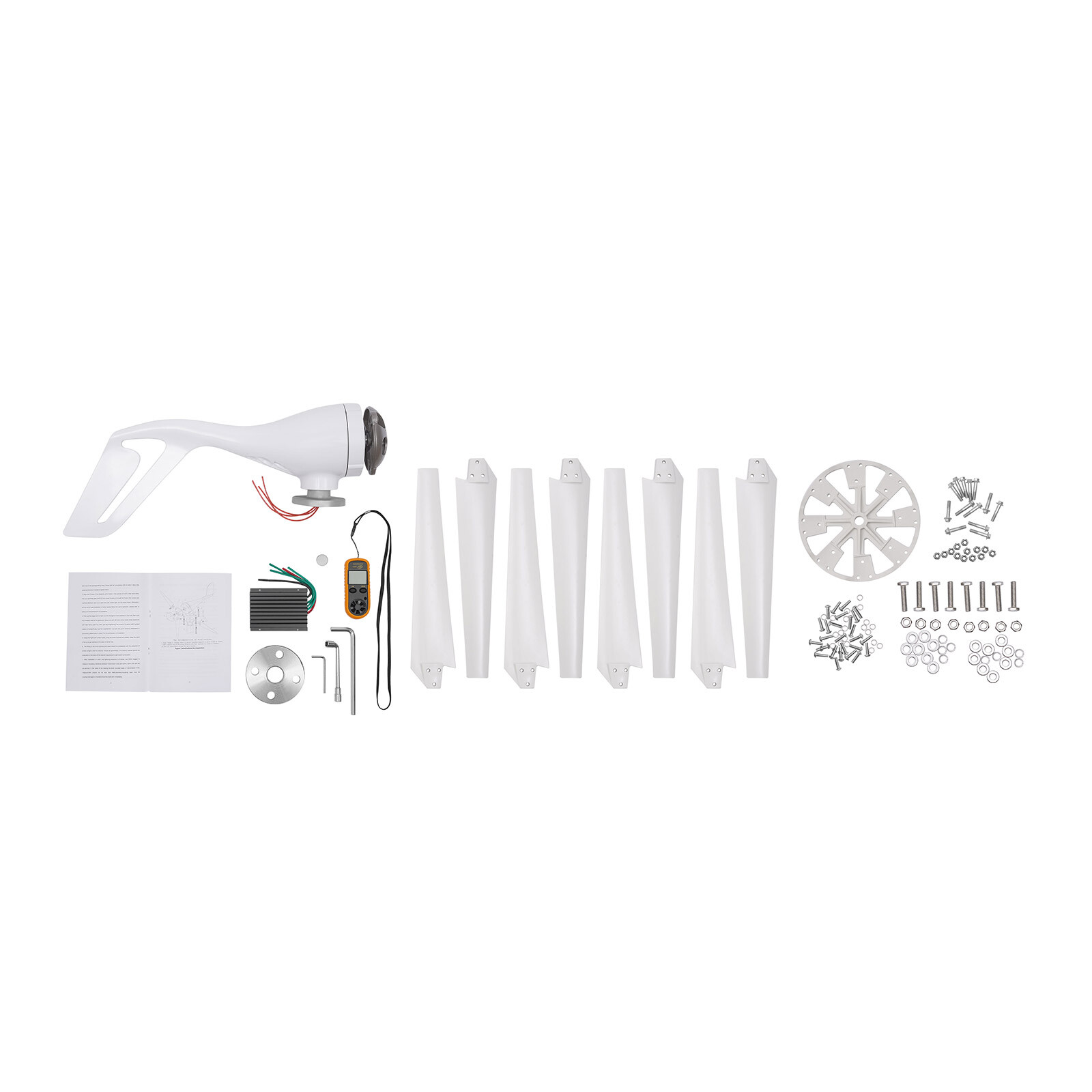 Wind Turbine Generator Kit 600W 12V w/ 8 Blades Wind Power Generator for Marine