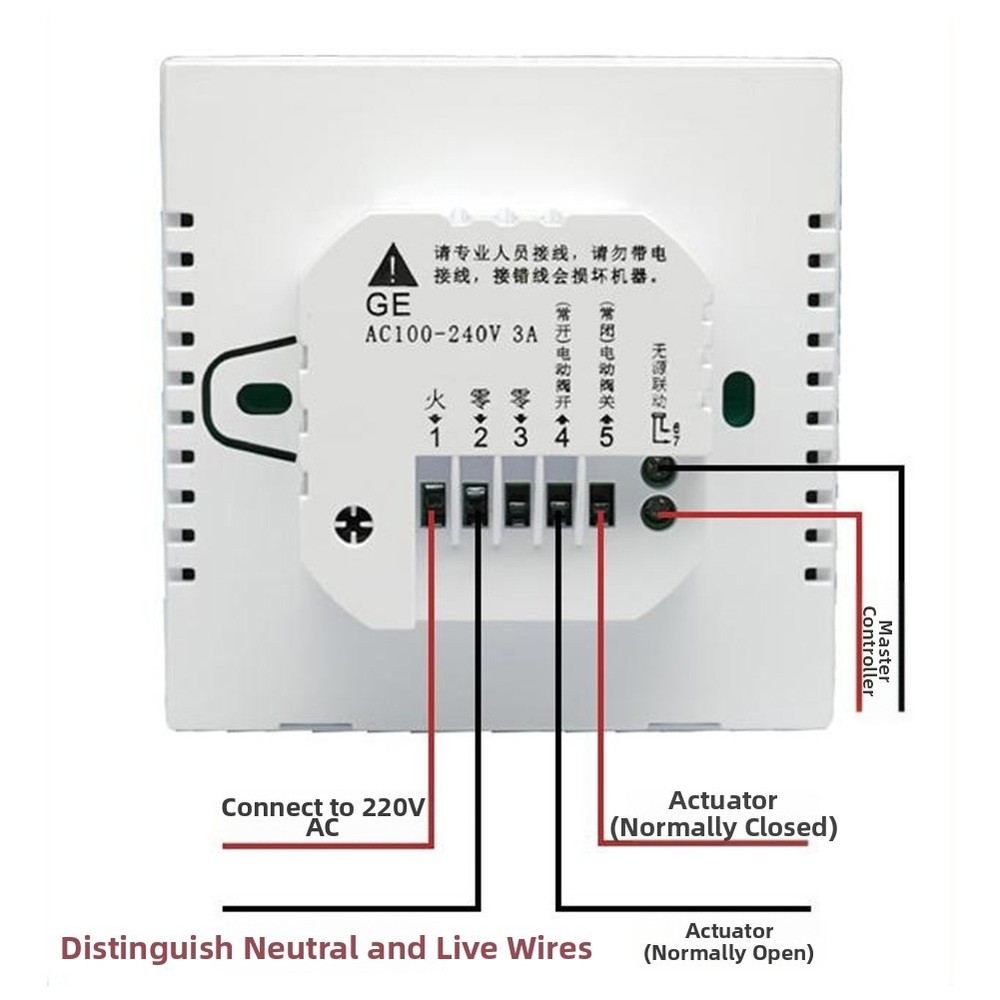 Programmable LCD Thermostat for Room and Floor Heating Temperature Control