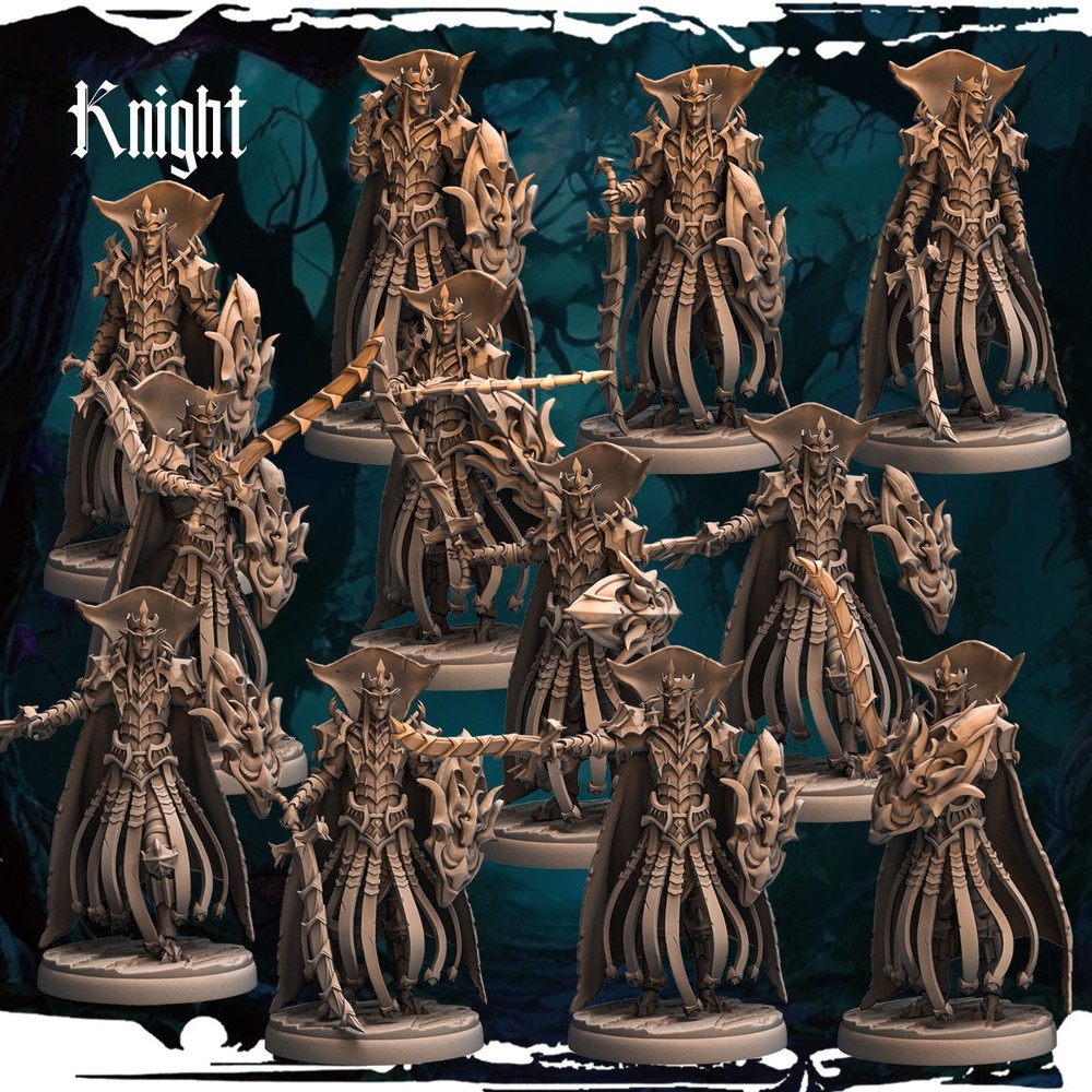 Dark Elf Knights 28mm 32mm fantasy