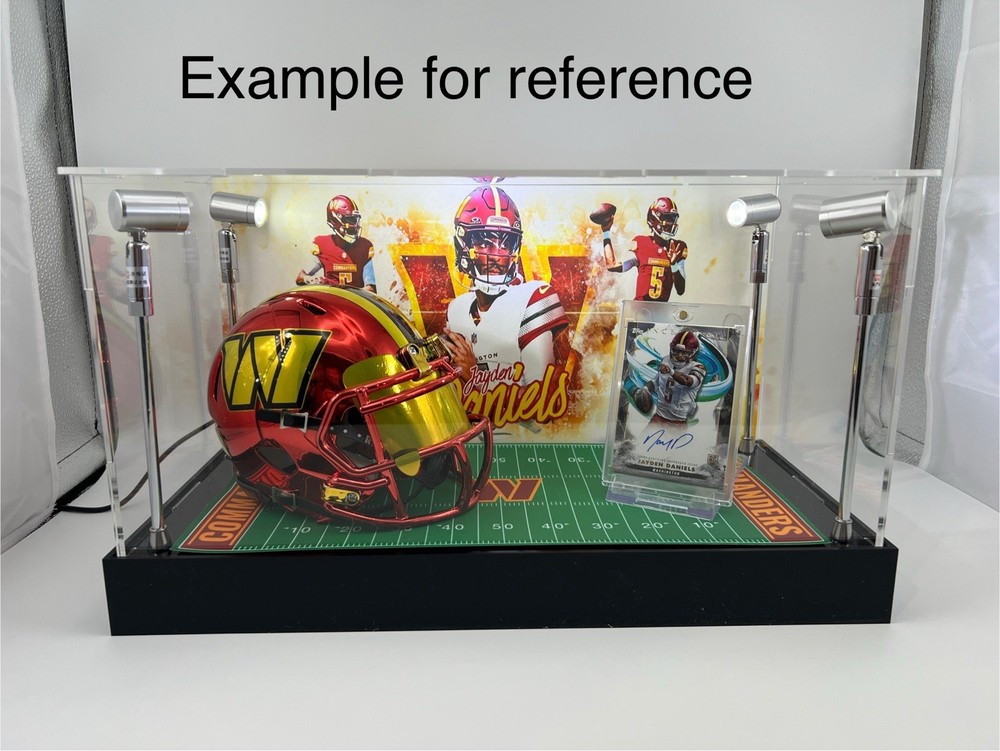 Jayden Daniels - Commanders - Custom 2 Mini Helmet Display Case W/ LED Lights