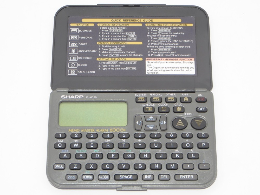 Sharp EL-6390 Memo Master Alarm 600 Electronic Organizer