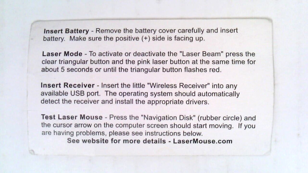 Laser Mouse~Presentation Remote~Mac/ Windows~Tested-Works~With Case~2 Batteries