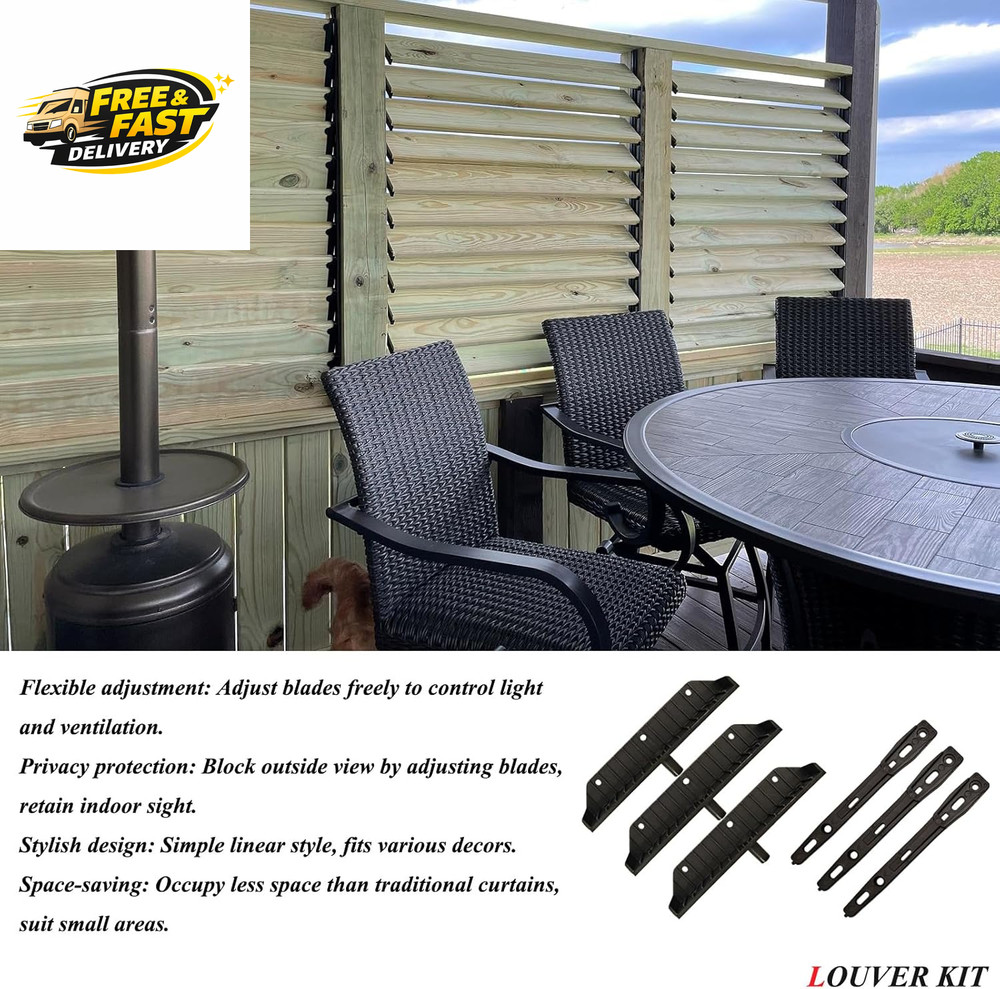 Louver Bracket Kit, Deck Sunblind System, Shutters Hardware System for Windows G