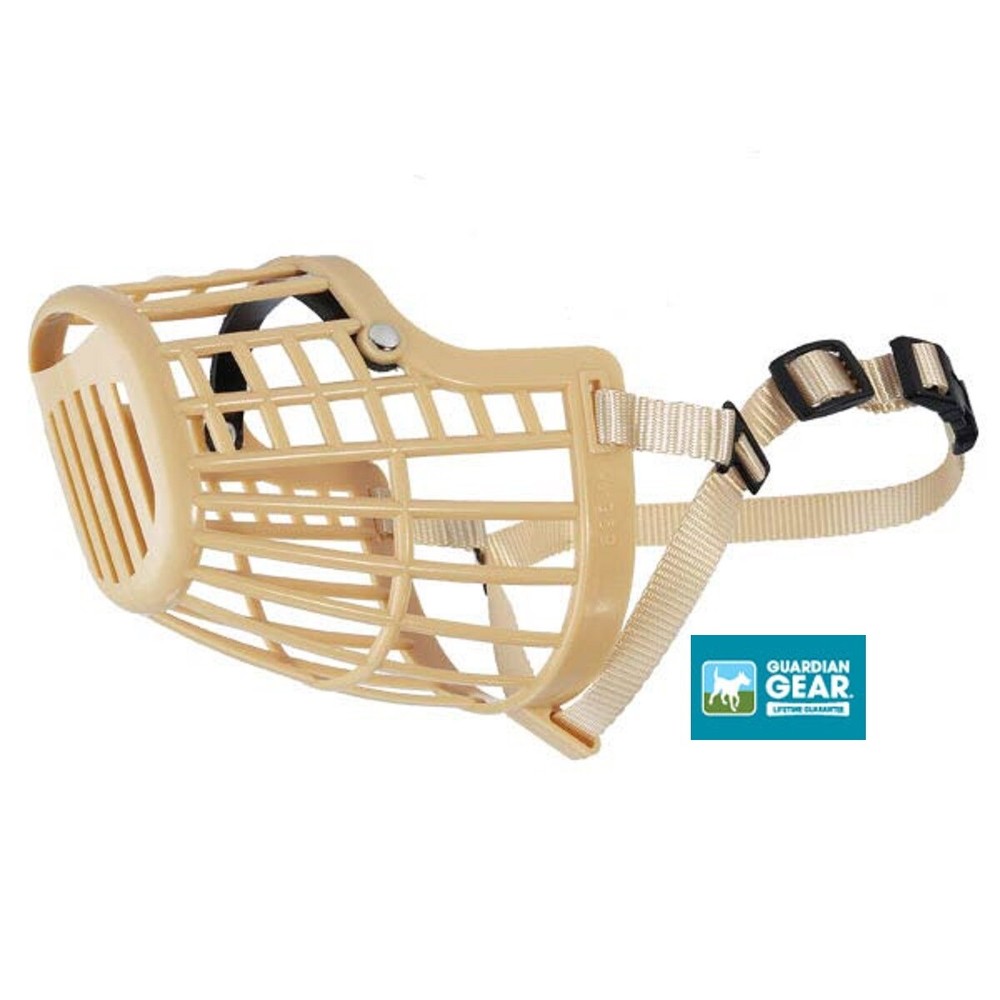 Guardian Gear LARGE DOG BASKET MUZZLE Quick Fit/Release Adjustable Train Safety
