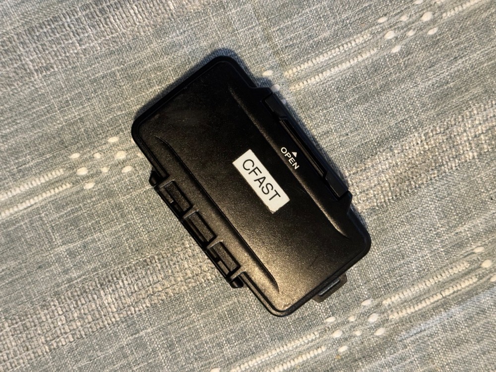 PELICAN Black Memory Card Case Used - CFast