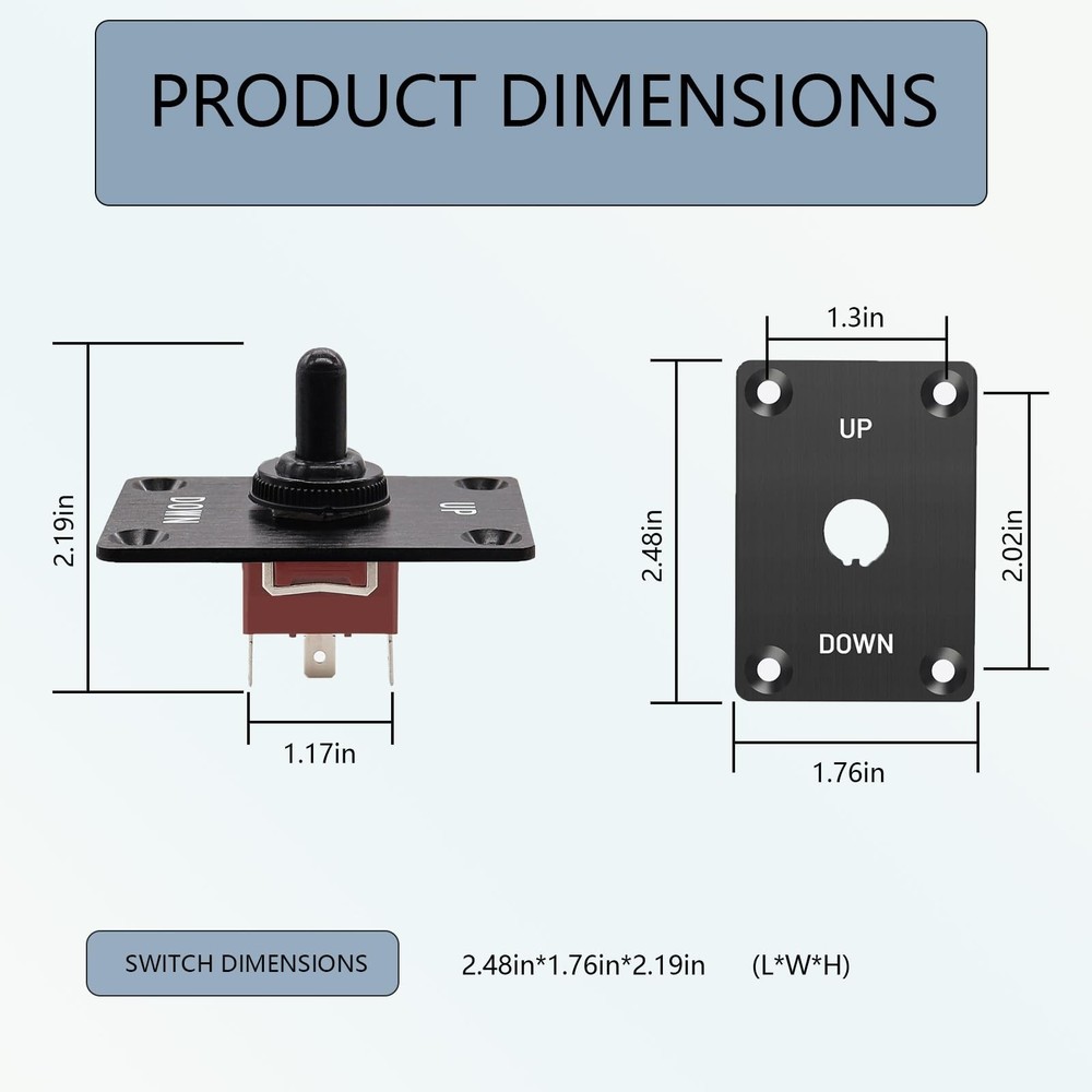 Wired Toggle Switch 12V 30A Waterproof Toggle Switch SPST Latching Rocker Swi...