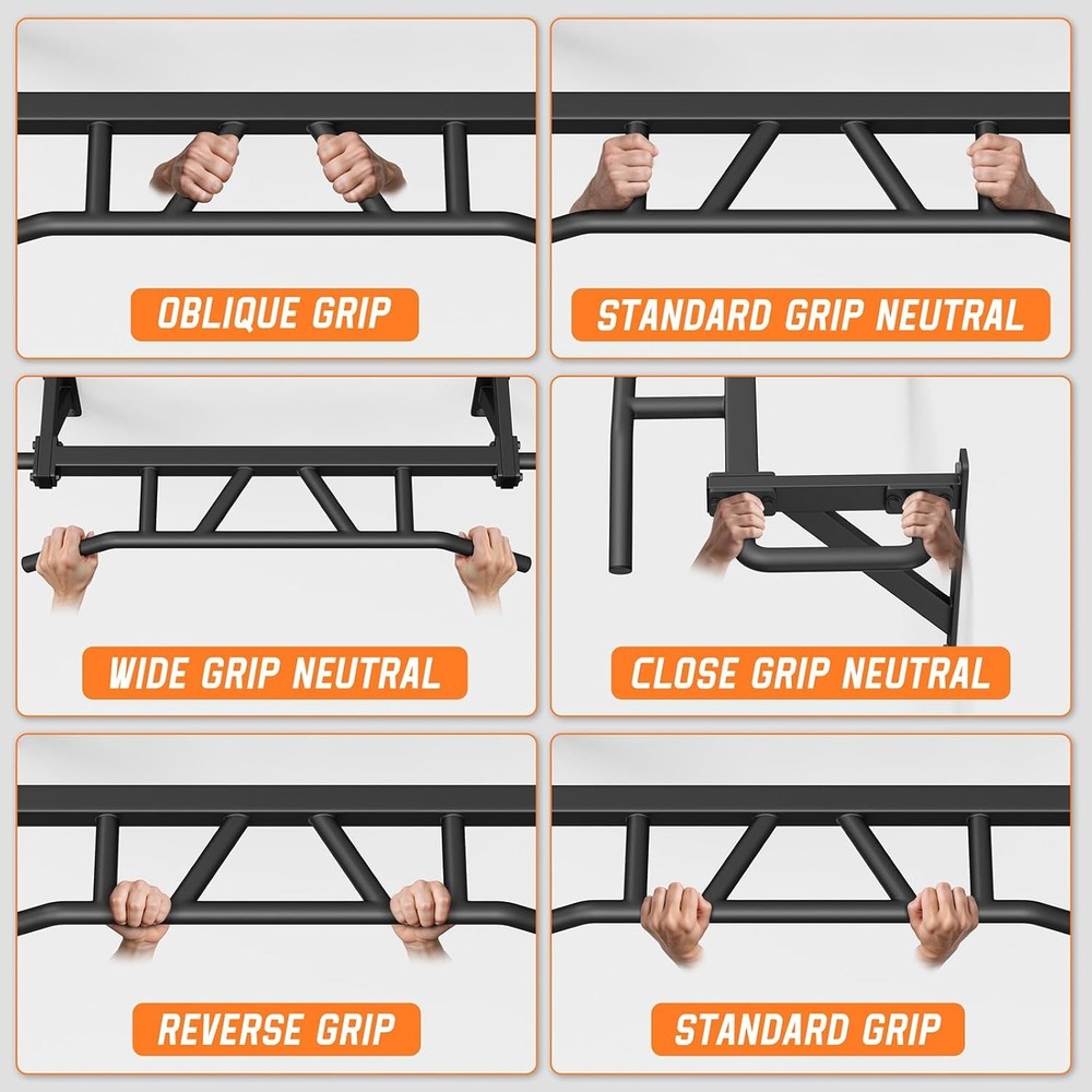 Heavy Duty Pull Up Bar with 14 Grip Positions, Strength Training Pull-Up Bars fo