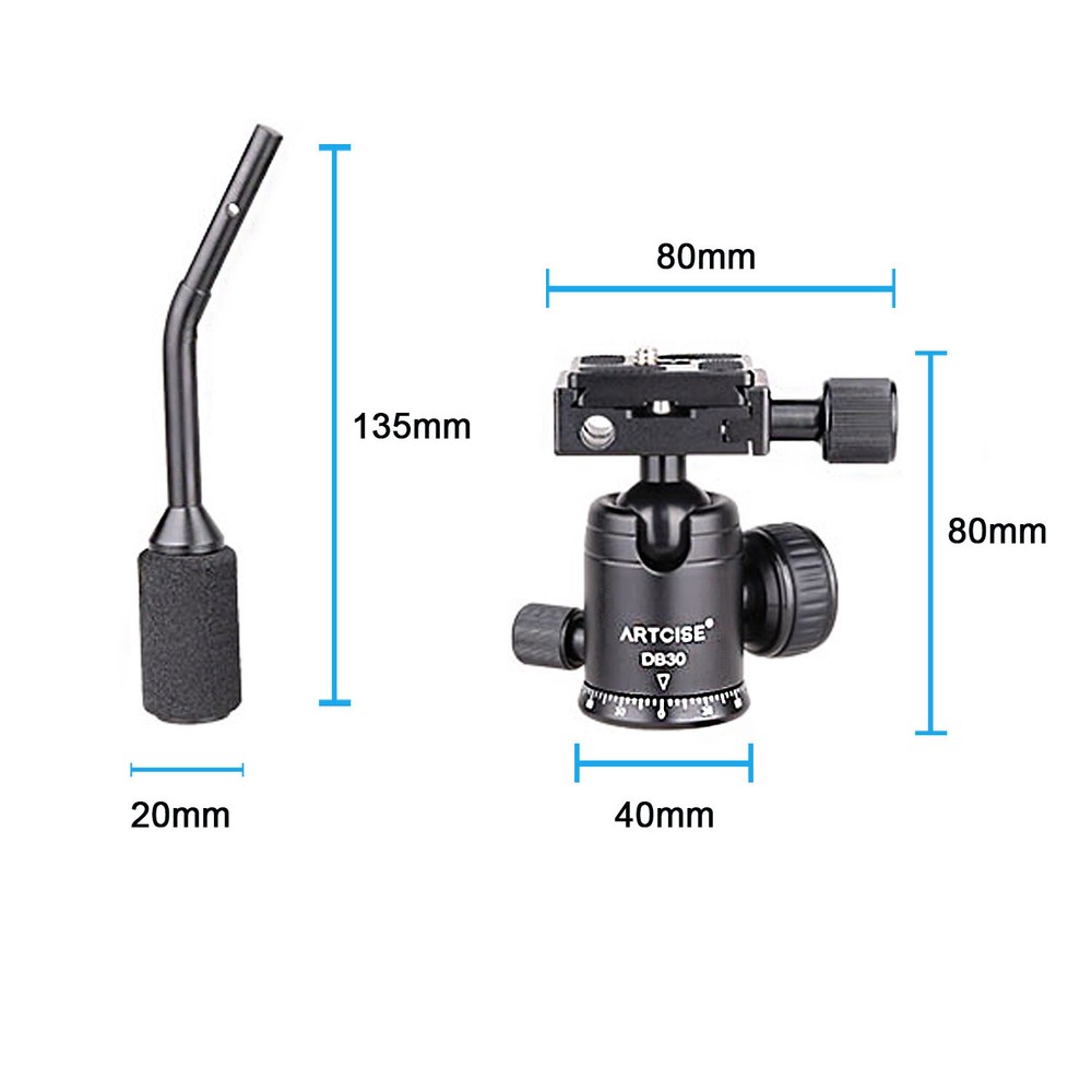 ARTCISE Fluid Video Head Camera Tripod Head Ball Head Mount Panoramic Head