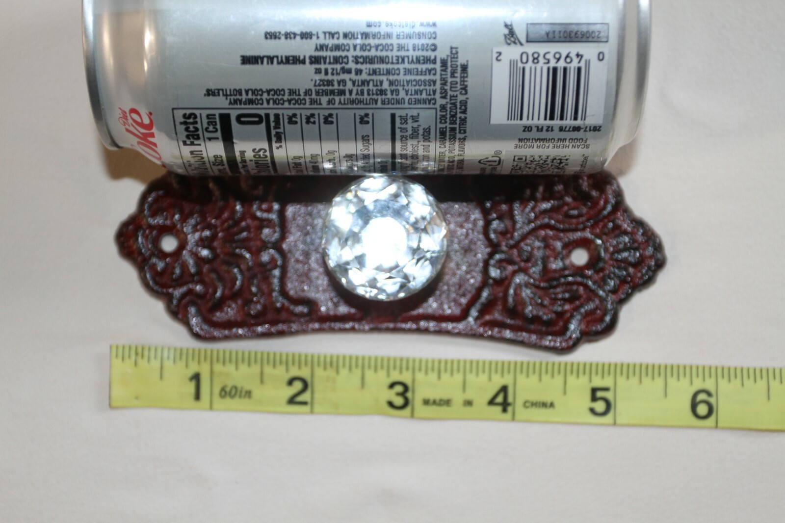 Antique Style Drawer Pull Crystal Look Glass Knob, HW-107 Free 2 Day Shipping