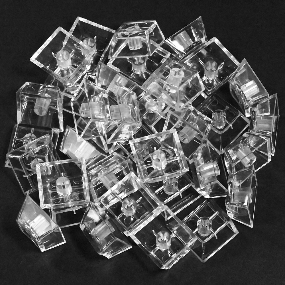 35 Keycaps for Mechanical Keyboard MX Switch Testing - Transparent Polycarbonate
