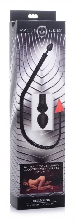 Hellbound Braided Devil Tail Anal Plug Hell Bound Ass Butt Play Silicone Demon M