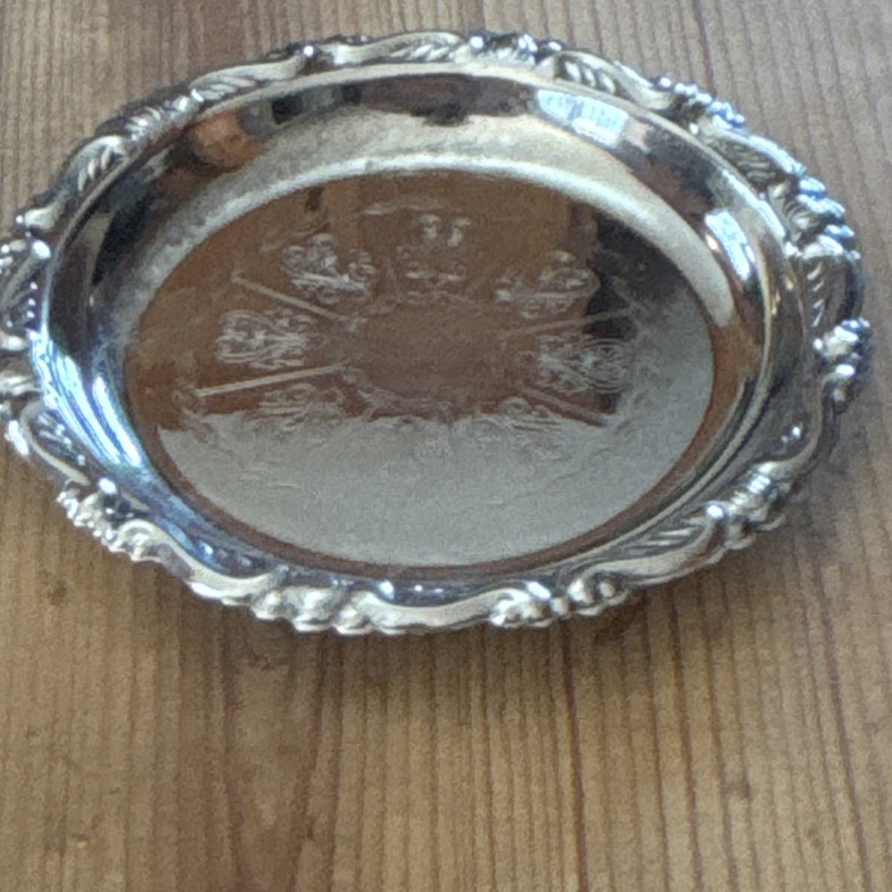 Silver-Plated EP on Steel Decorative Ornate Dish Made in Italy Elegant Tableware