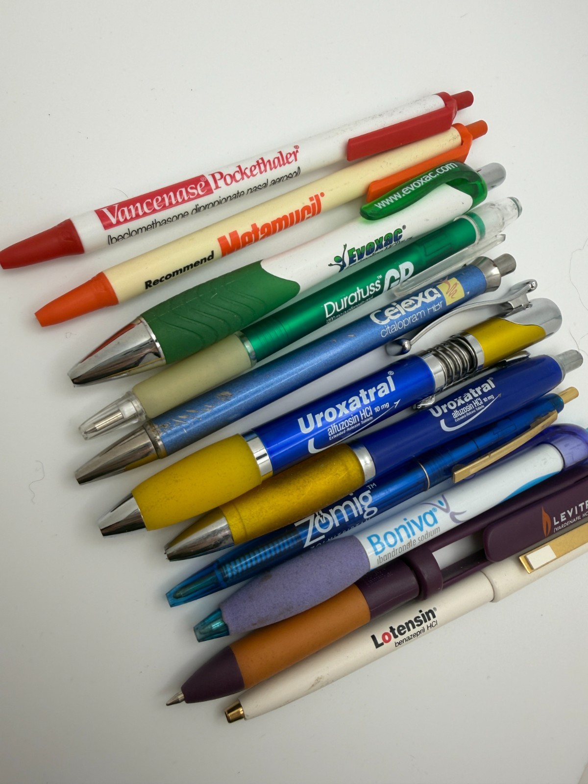 Collection Various RX Pharma Drug Rep Promotional Pen Lot of 11 Tested Working