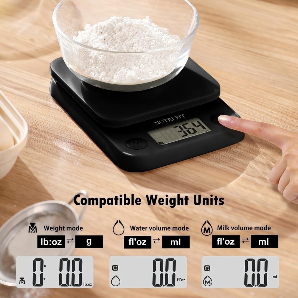 Compact Digital Kitchen Scale for Precision Weighing - 11lb Max Capacity