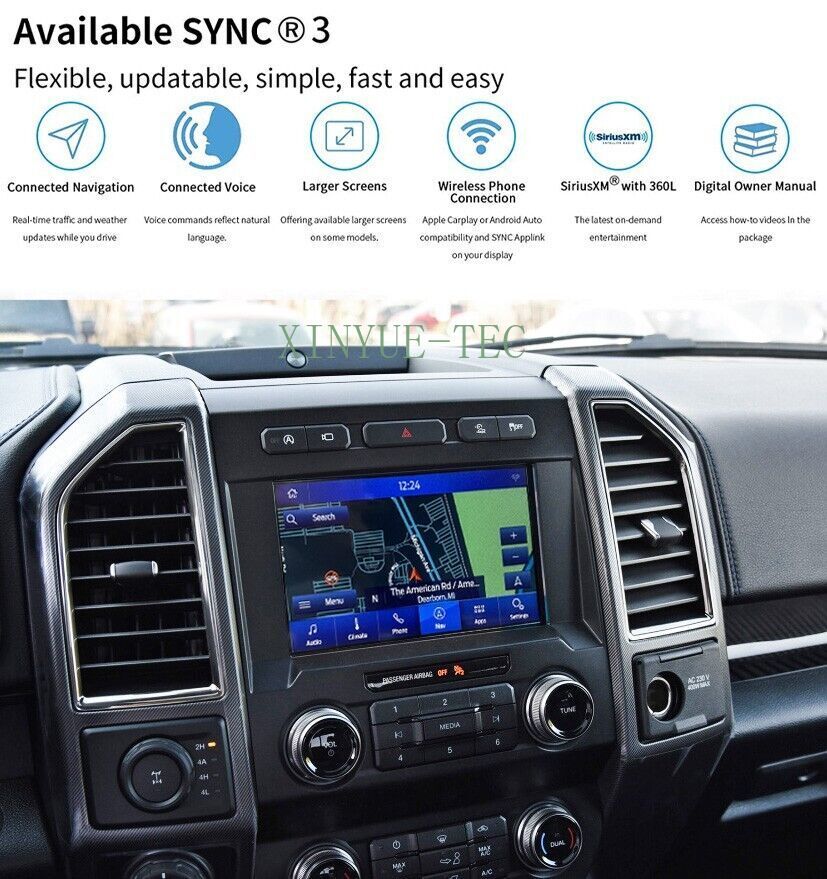 Factory SYNC 2 to SYNC 3 Upgrade Kit V3.4 Fit for Ford Sync3 Carplay APIM NA223