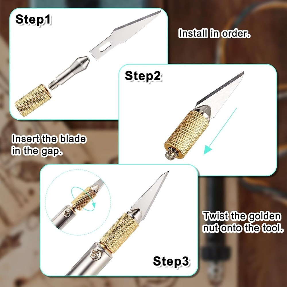 Versatile Hot Knife Cutter with Plastic Handle and 19 Piece Accessory Set