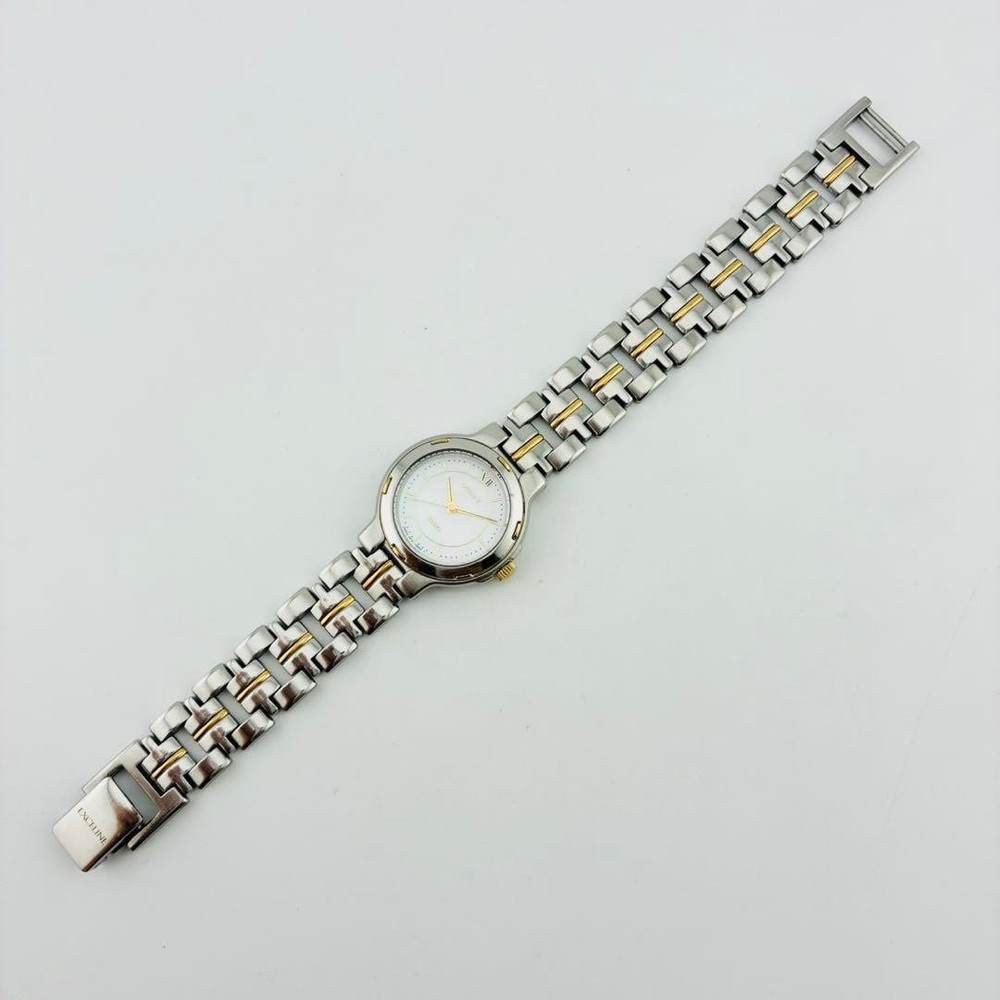 SEIKO EXCELINE Quartz Watch Shell Combination Gold Silver Tone