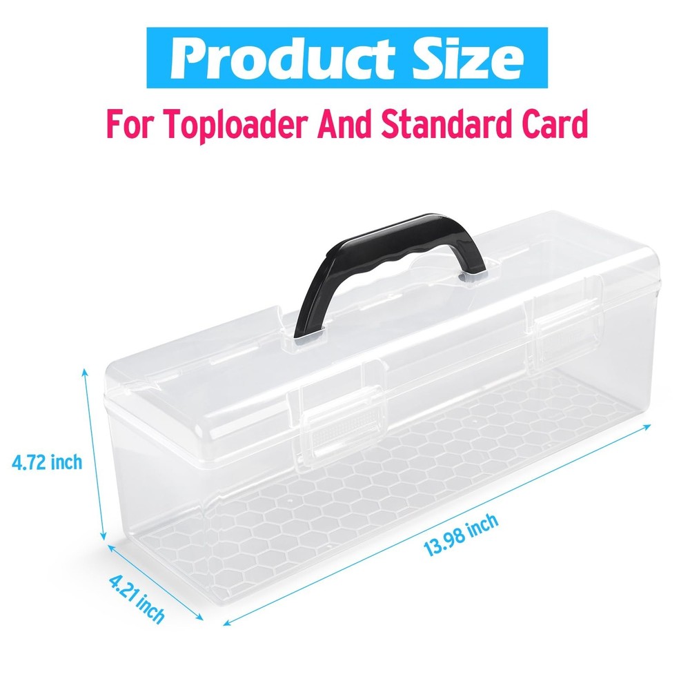 Storage Box For Toploader, Trading Card Storage Box, Card Storage Box Plastic...