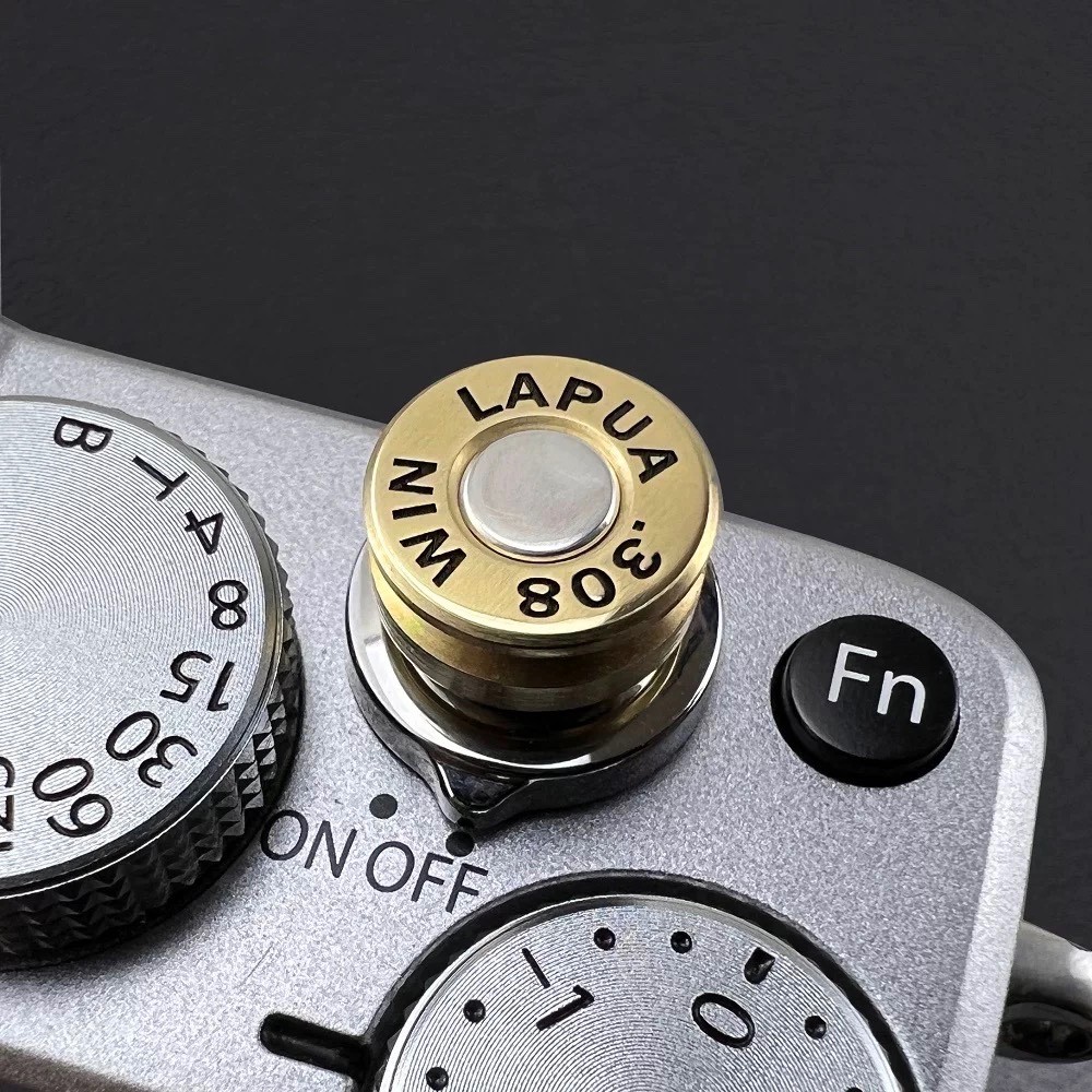 Solid Brass Journalist Soft Shutter Release Button for Leica, Fuji, Nikon, Sony