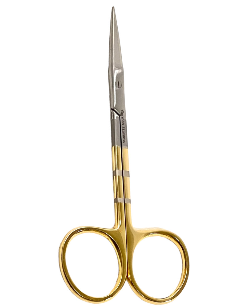 Supercut Sharp Dissecting Iris Scissors 4.5" Curved + Straight Tungsten Carbide