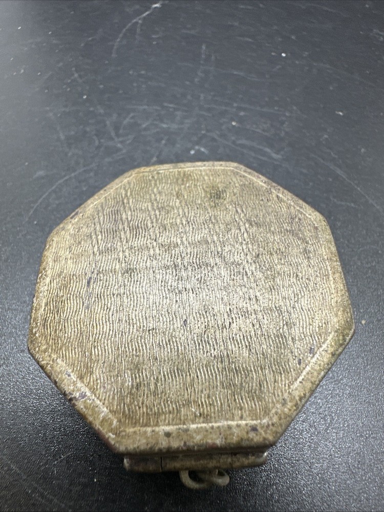 Antique Silver Plated Small Chained Container!!