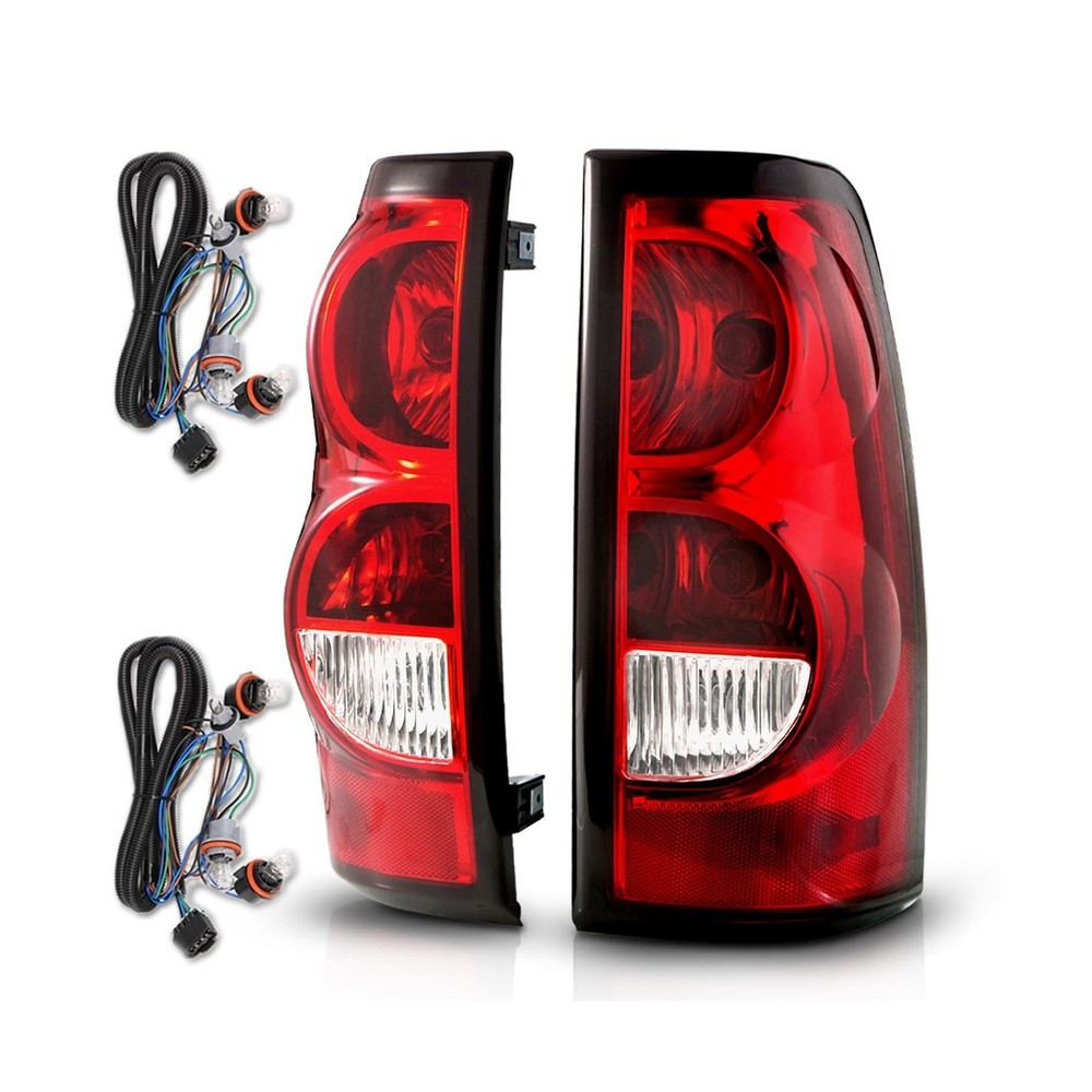 AmeriLite for 2003-2006 Chevy Silverado OE Style Ruby Red Replacement Taillig...