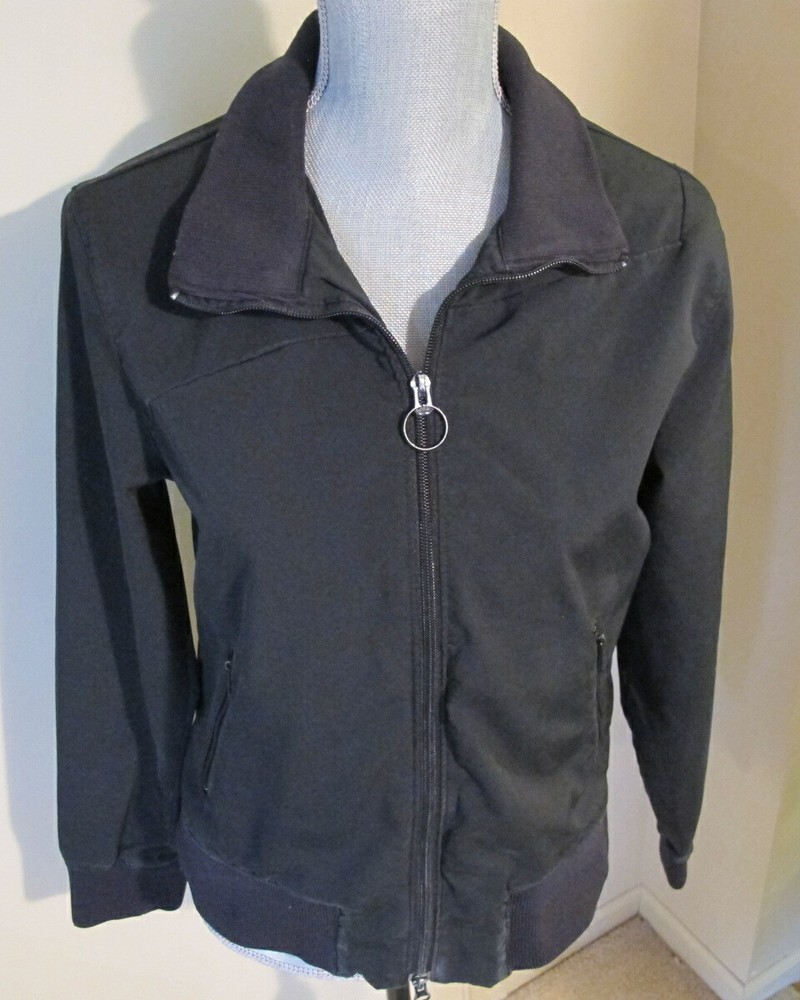 Women's Medium Columbia Full Zip Black Spring/Fall Jacket /Coat