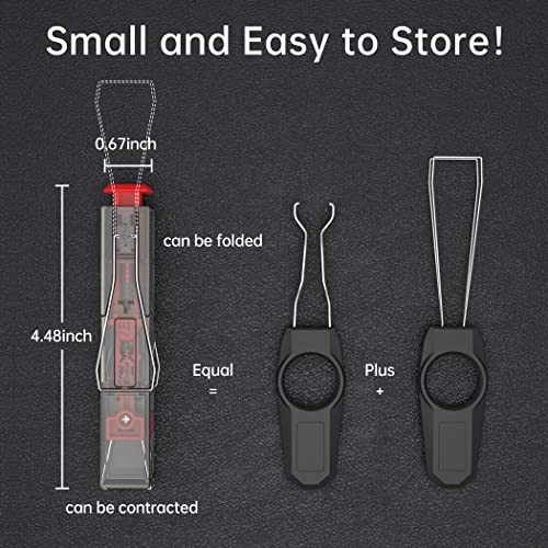 P10 2-in-1 Switch Puller Keycap Puller for Mechanical Black semi-transparent