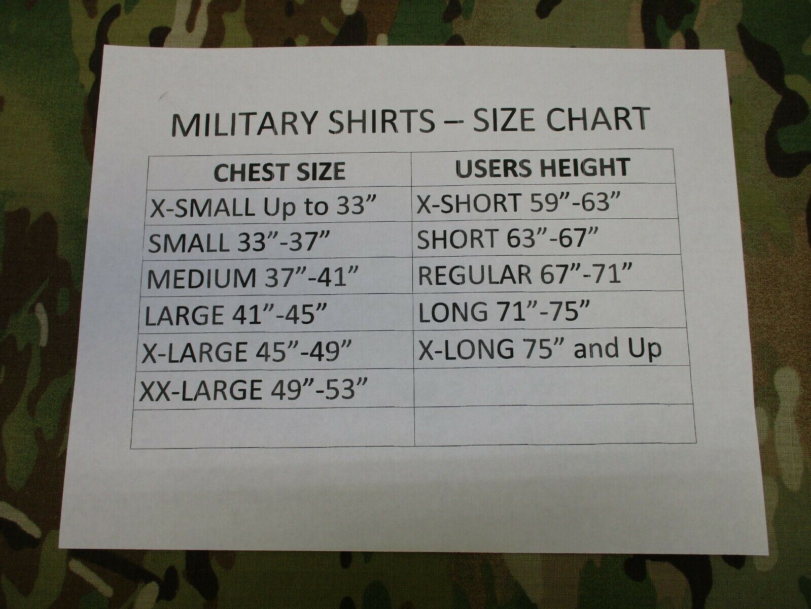 NEW W TAGS ARMY ACU DIGITAL COMBAT UNIFORM SHIRT 50/50 MATERIAL UCP JACKET TOP
