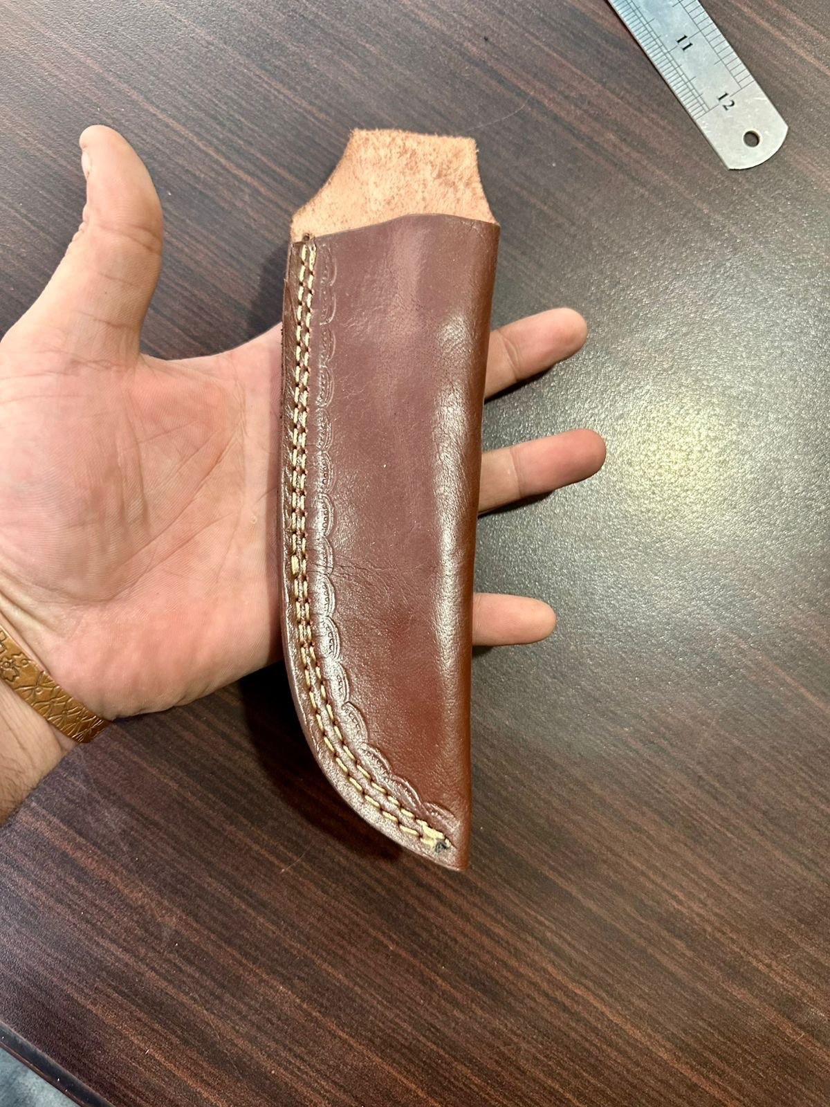 CUSTOM HANDMADE PURE COW LEATHER SHEATH FOR FIXED BLADE KNIFE 8" to 10" BLADE