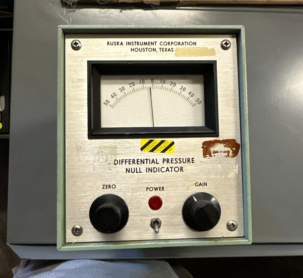 Ruska Instrument 2416-204 Differential Pressure Null Indicator