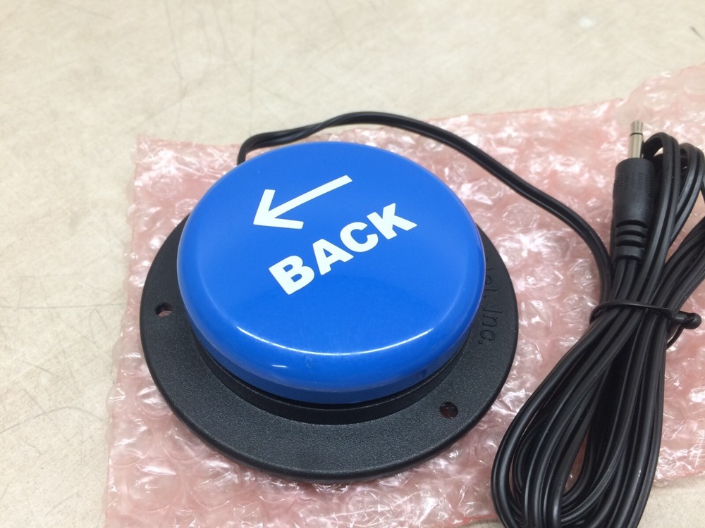 Ablenet Blue "Back" Jelly Bean Switch Button Assistive UAID Inputs