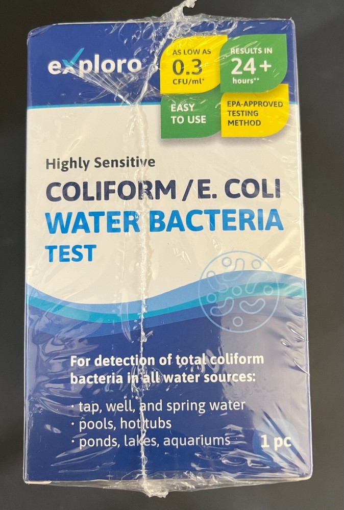 Exploro Coliform/E. Coli Water Bacteria Test Kit New, Sealed, 3 Kits