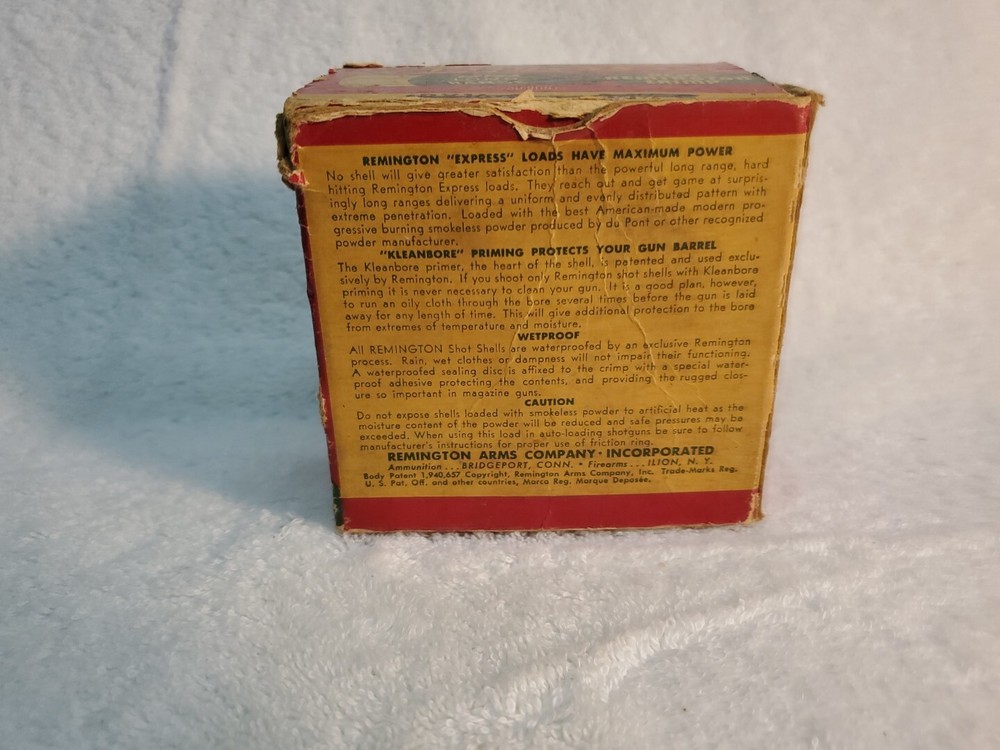 Vintage Remington Express Extra Long Range 16 GA. Shot Shell Box - EMPTY