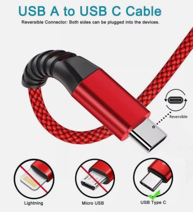 Braided USB C Type C Charging Data Cable Cord for iPhone 16 Pro Max 15 6ft. 📞