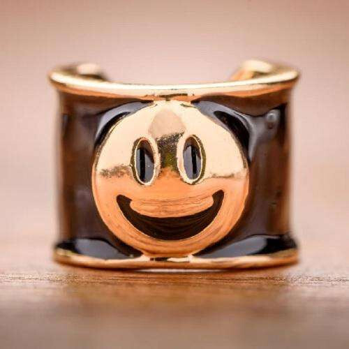 CharMED Stackable Personalize Stethoscope Bling Charm | Emoji Smiley Face