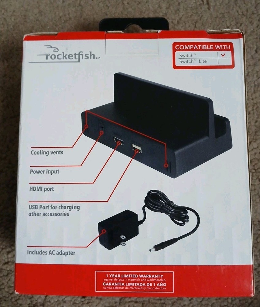 Rocketfish TV Dock Kit For Nintendo Switch New In Box!