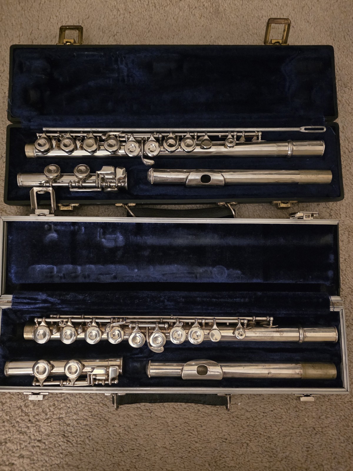 Two King Cleveland Flutes w/ Case Closed Holes C Foot