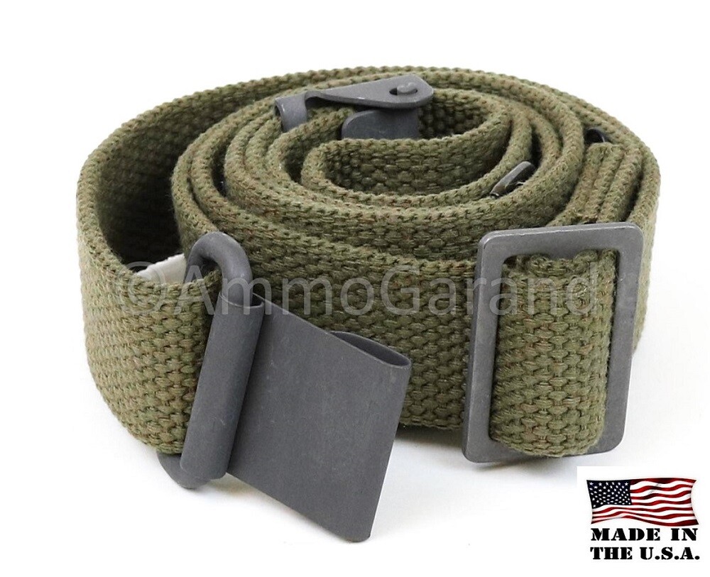 US M1 Garand Web Sling OD Cotton USGI Pattern AmmoGarand